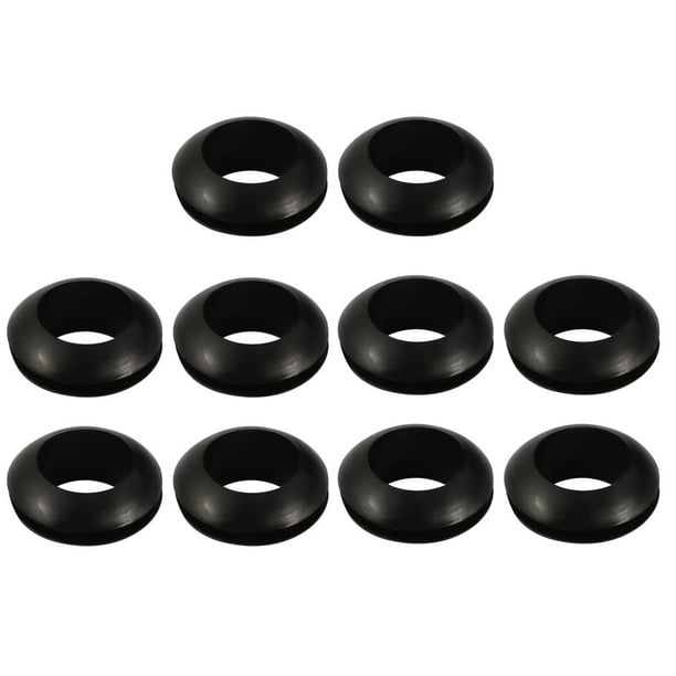 uxcell 15pcs Wire Protective Grommets Black Rubber 6mm Double Sided Grommet 